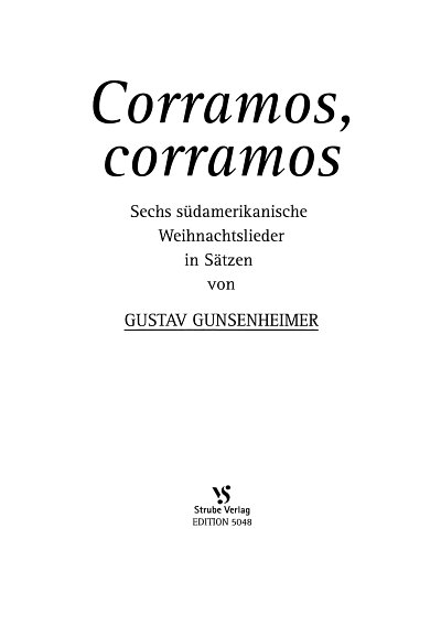 G. Gunsenheimer: Corramos, corramos, Gch4;Instr (Chpa)