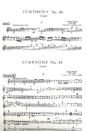 J. Haydn: Sinfonie Nr. 44 (Trauer) Hob I:44 (HARM)