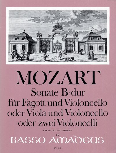 W.A. Mozart: Sonate B-Dur Kv 292 Fag + Vc / Va + Vc / 2 Vc