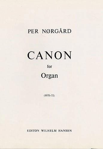 P. Nørgård: Canon For Organ, Org