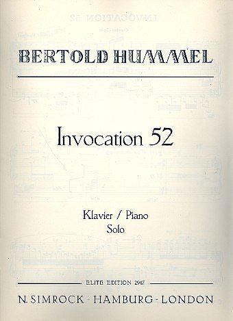 B. Hummel: Invocation 52 op. 7 , Klav