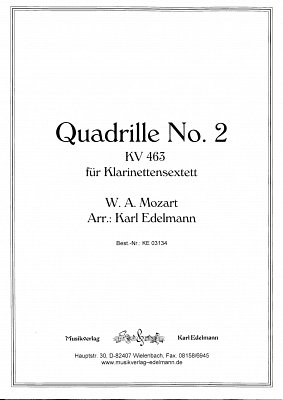 W.A. Mozart: Quadrille 2 Kv 463