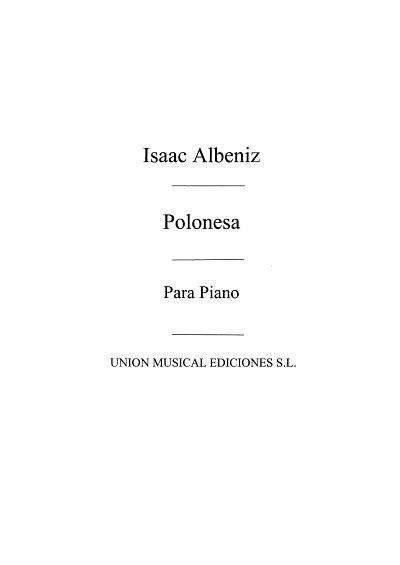 I. Albéniz: Polonesa No.9, Klav
