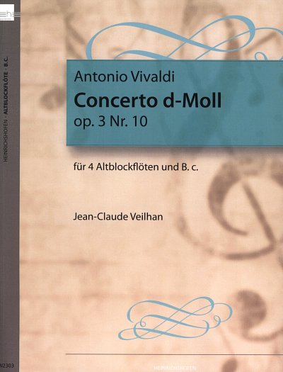 A. Vivaldi: Concerto d-Moll für 4 Altblockflöten und B.c. op. 3 Nr. 10