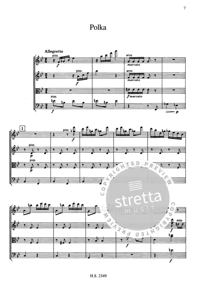 D. Schostakowitsch: Adagio Und Allegretto, 4Str (Pa+St) (3)