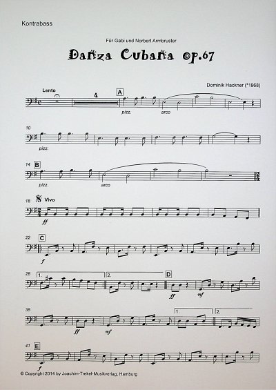 D. Hackner: Danza Cubana op. 67, Zupforch (Kb)
