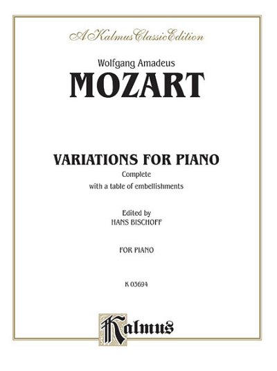 W.A. Mozart: Variations, Complete, Klav