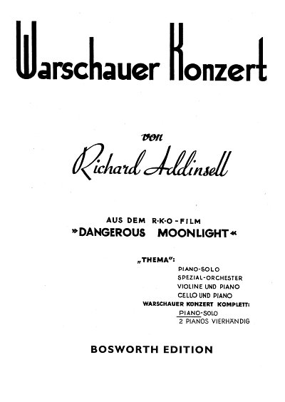 R. Addinsell: Warschauer Konzert komplett, Klav