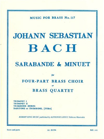 J.S. Bach: Sarabande And Menuet (Pa+St)