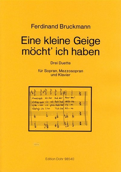 F. Bruckmann: Eine kleine Geige möcht' ich haben