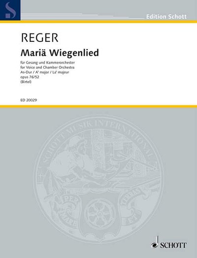 DL: M. Reger: Mariä Wiegenlied As-Dur (Part.)