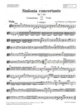 C. Ditters v. Ditter: Sinfonia concertante D-Dur für
