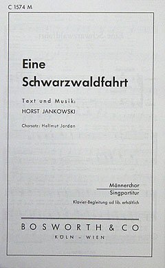 H. Jankowski: Eine Schwarzwaldfahrt, Mch4;Klv (Chpa)