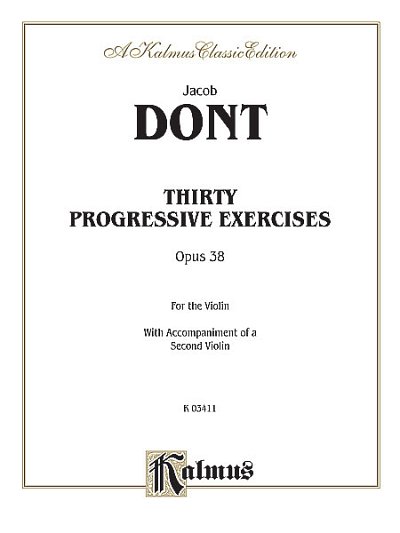 J. Dont: Thirty Progressive Exercises, Op. 38