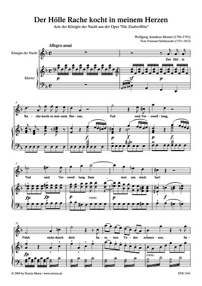 DL: W.A. Mozart: Der Hoelle Rache kocht in meinem Herzen Ari