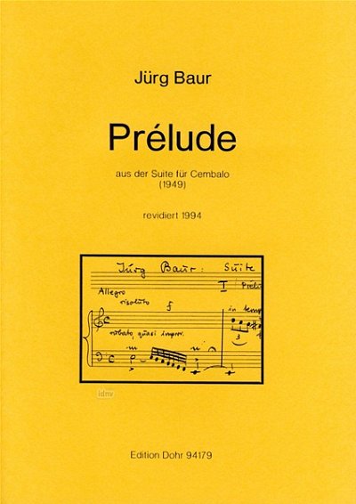 J. Baur: Prélude, Cemb (Part.)