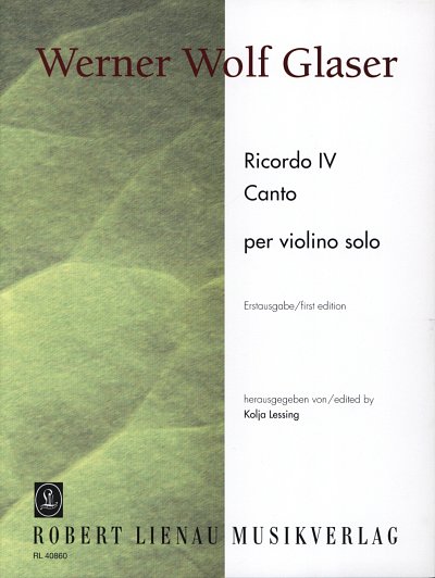G.W. Wolf: Ricordo IV und Canto , Viol