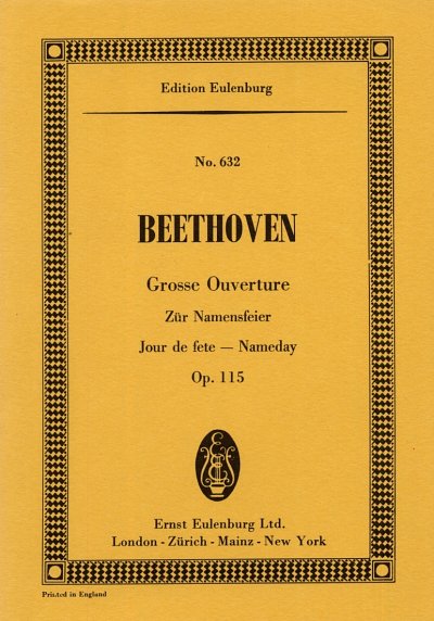 L. v. Beethoven: Große Ouvertüre op. 115, Sinfo (Stp)