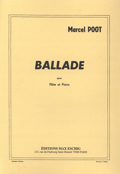 M. Poot: Ballade Fl-Ppo, Fl (Part.)