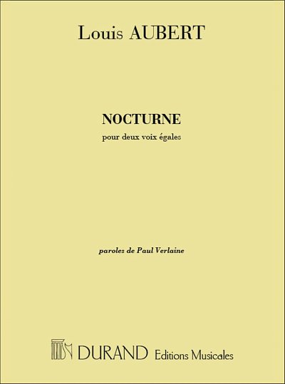 Nocturne 2 Voix Egales  (Part.)