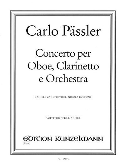 C. Paessler: Konzert für Oboe, Klarinette und Orches (Part.)