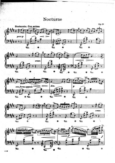 M. Lyssenko: Nocturne op. 19, Klav