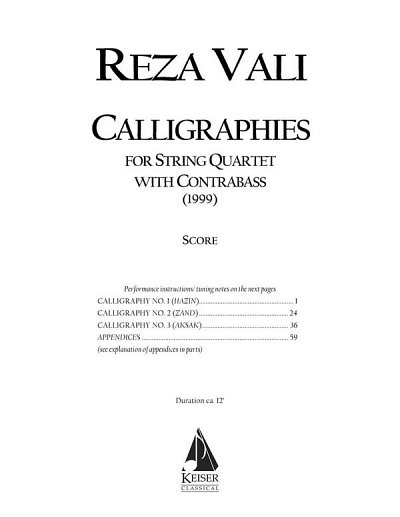 R. Vali: Calligraphies (Pa+St)