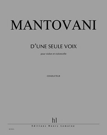 B. Mantovani: D'une seule voix, VlVc