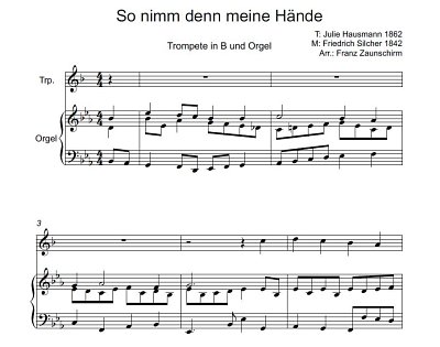 DL: (Traditional): So nimm denn meine Hände, TrpOrg (Par2St)