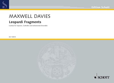 DL: P. Maxwell Davies: Leopardi Fragments (Stp)