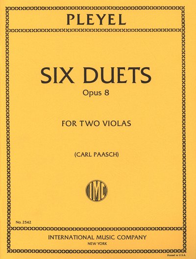I.J. Pleyel: Six Duets Op 8 (Paasch), Va