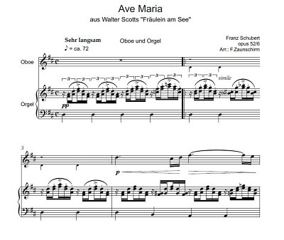DL: F. Schubert: Ave Maria, ObOrg (Par2St)