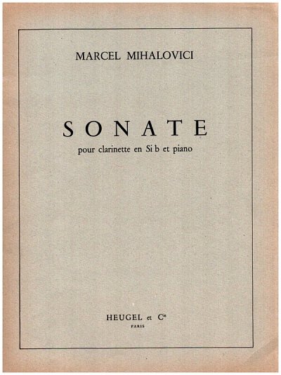 M. Mihalovici: Sonate, KlarKlv (Bu)