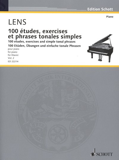 N. Lens: 100 etudes, exercises et phrases tonales simp, Klav