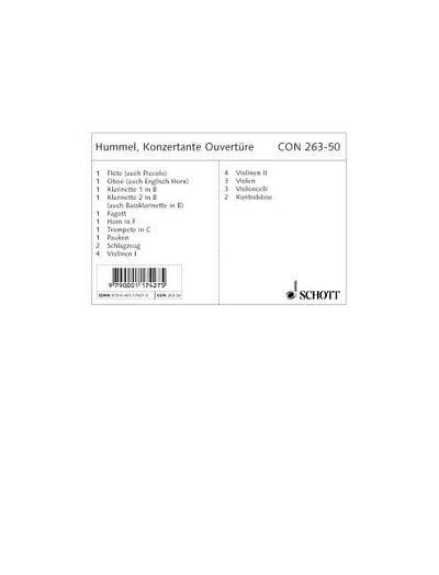 DL: B. Hummel: Konzertante Ouvertüre, Kamo