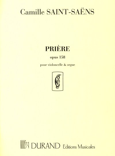 C. Saint-Saëns: Priere Op 158 Vlc-Orgue
