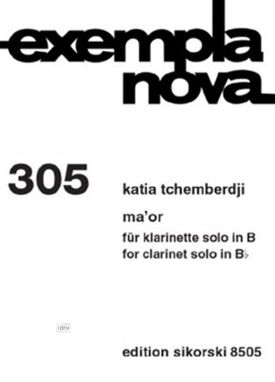 Tchemberdji Katia: Ma'or für Klarinette solo in B