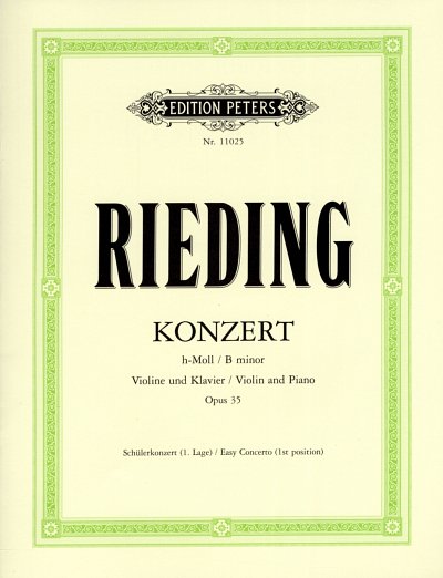 O. Rieding: Konzert h-Moll op. 35, VlKlav