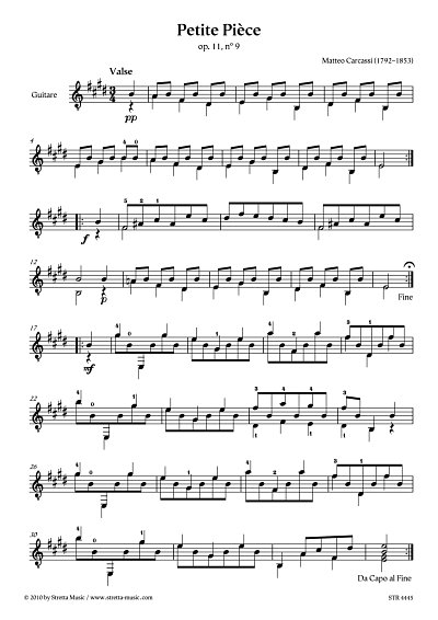 DL: M. Carcassi: Petite Piece op. 11, Nr. 9