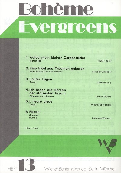 Boheme Evergreens Band 13, GesKlav