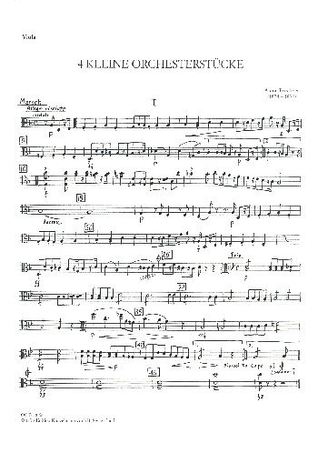 A. Bruckner: 4 kleine Orchesterstücke, Sinfo (Vla)