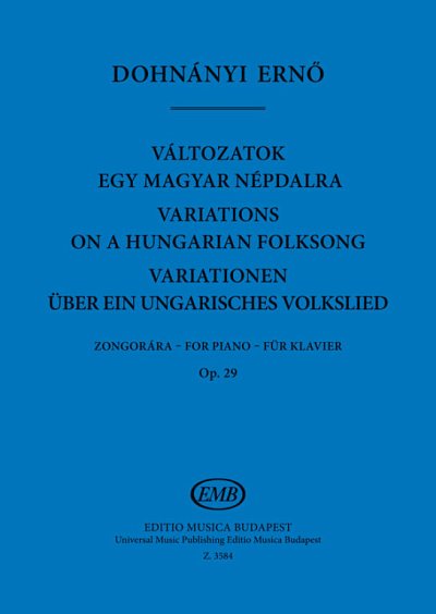 E. v. Dohnányi: Variationen über ein ungarisches Volks, Klav