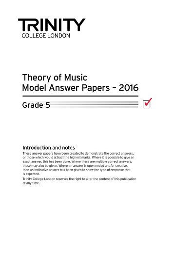 Theory Model Answer Papers Grade 5 2016