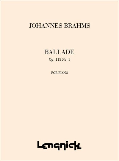 J. Brahms: Piano Pieces Opus 118/3 Ballad in G minor