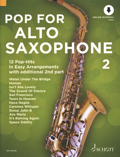 U. Bye: Pop for Alto Saxophone 2, 1-2Asax (Sppa+Audiod)
