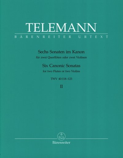 G.P. Telemann: Sechs Sonaten im Kanon op. 5 T, 2Fl/Vl (Sppa)