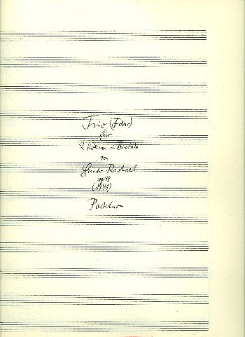 G. Raphael: Trio (1941) F-Dur op. 49, VlVla (Pa+St)
