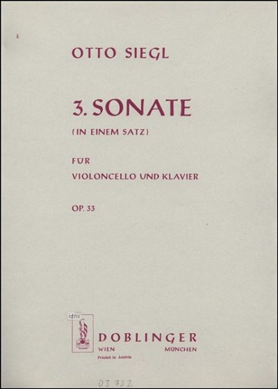 O. Siegl: Sonate 3 Op 33
