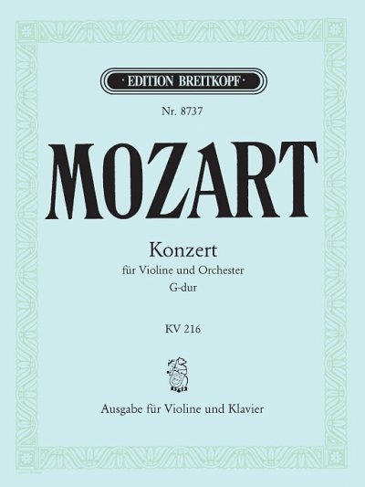 W.A. Mozart: Konzert Nr. 3 G-Dur KV 216, VlOrch (Part.)