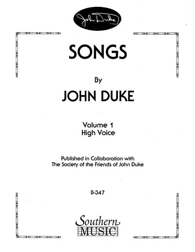 J. Duke: Songs By John Duke, Vol. 1, Ges